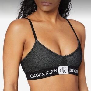 Calvin Klein Size M Dark Grey Sports Bralette